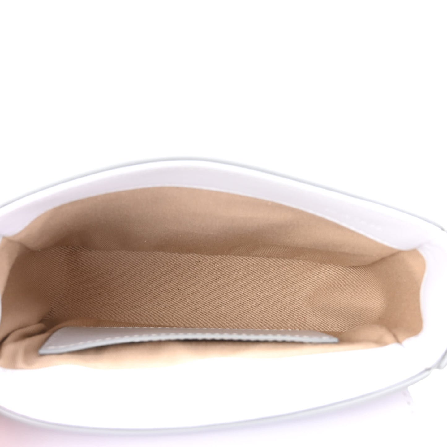 Shiny Calfskin Suede Mini C Double Carry Brilliant White