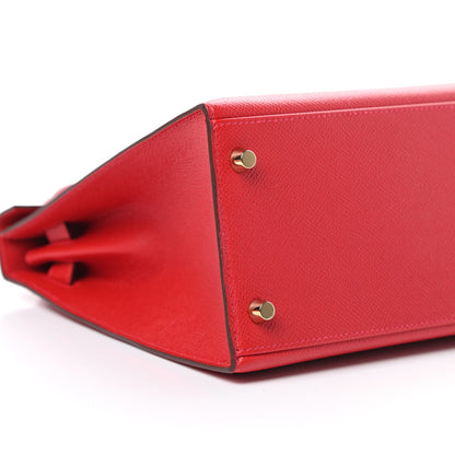 Hermes Epsom Kelly Sellier 28 Rouge Casaque 9 of 12