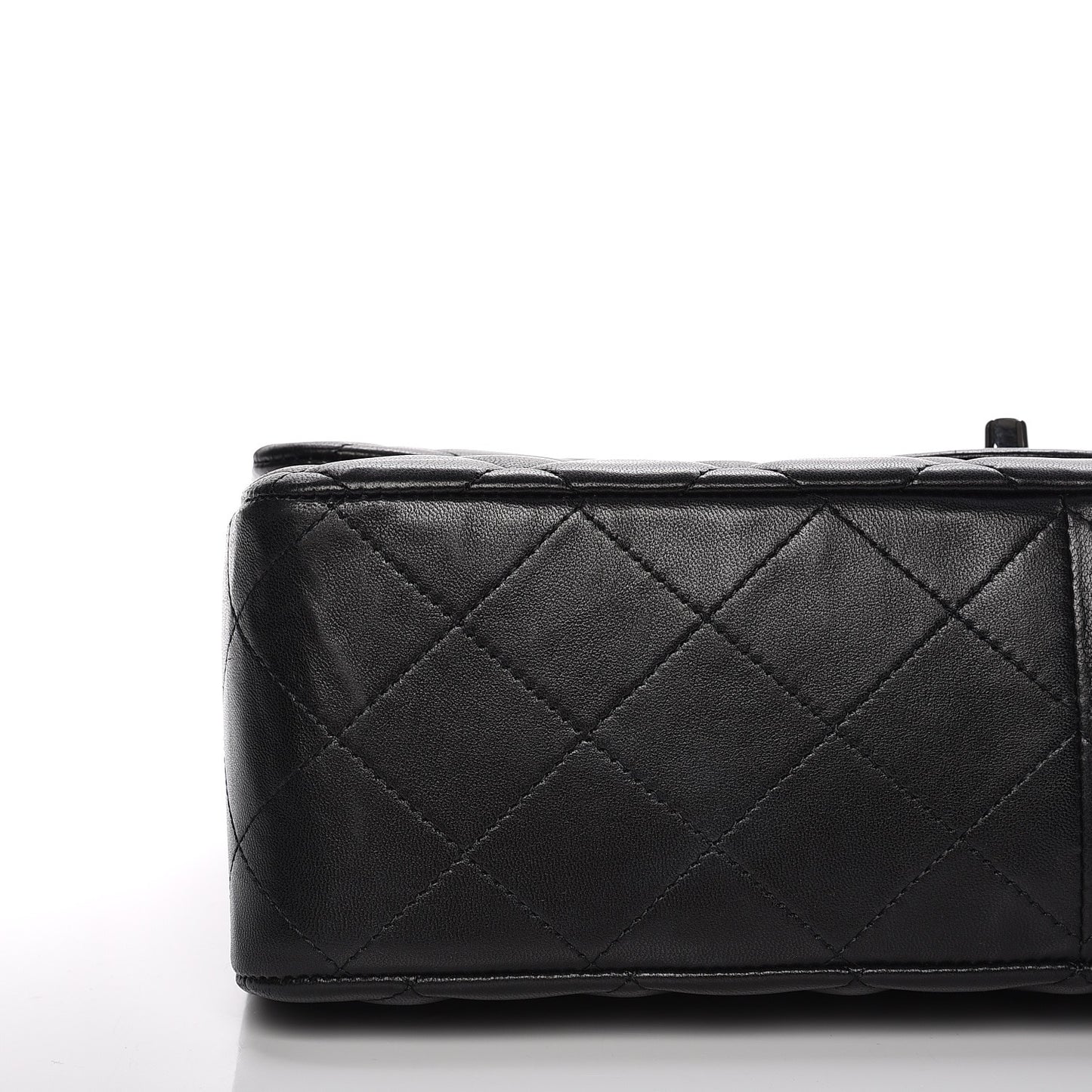 Lambskin Quilted Jumbo Single Flap Black