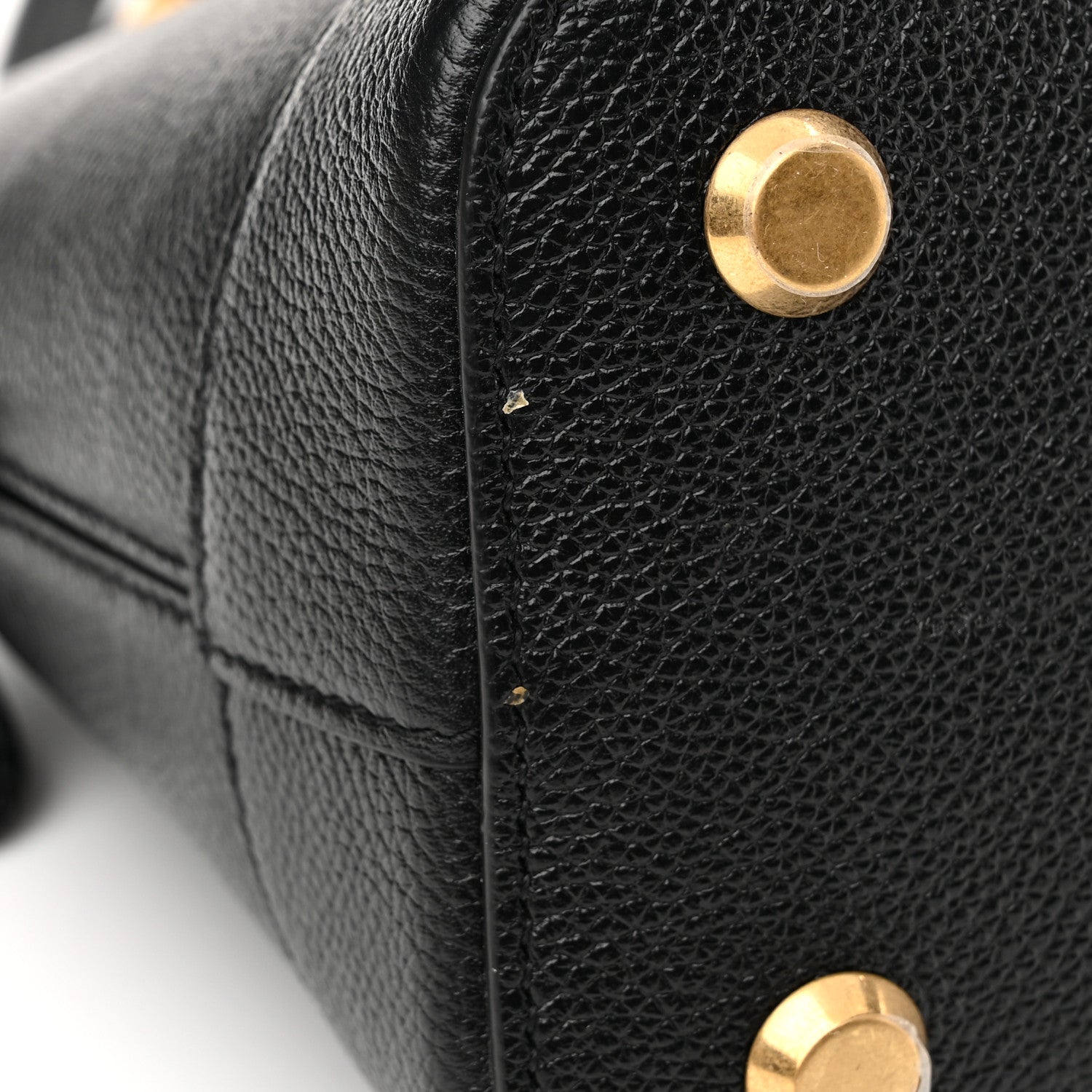 Balenciaga Grained Calfskin Logo S Ville Top Handle Bag Black White 11 of 11