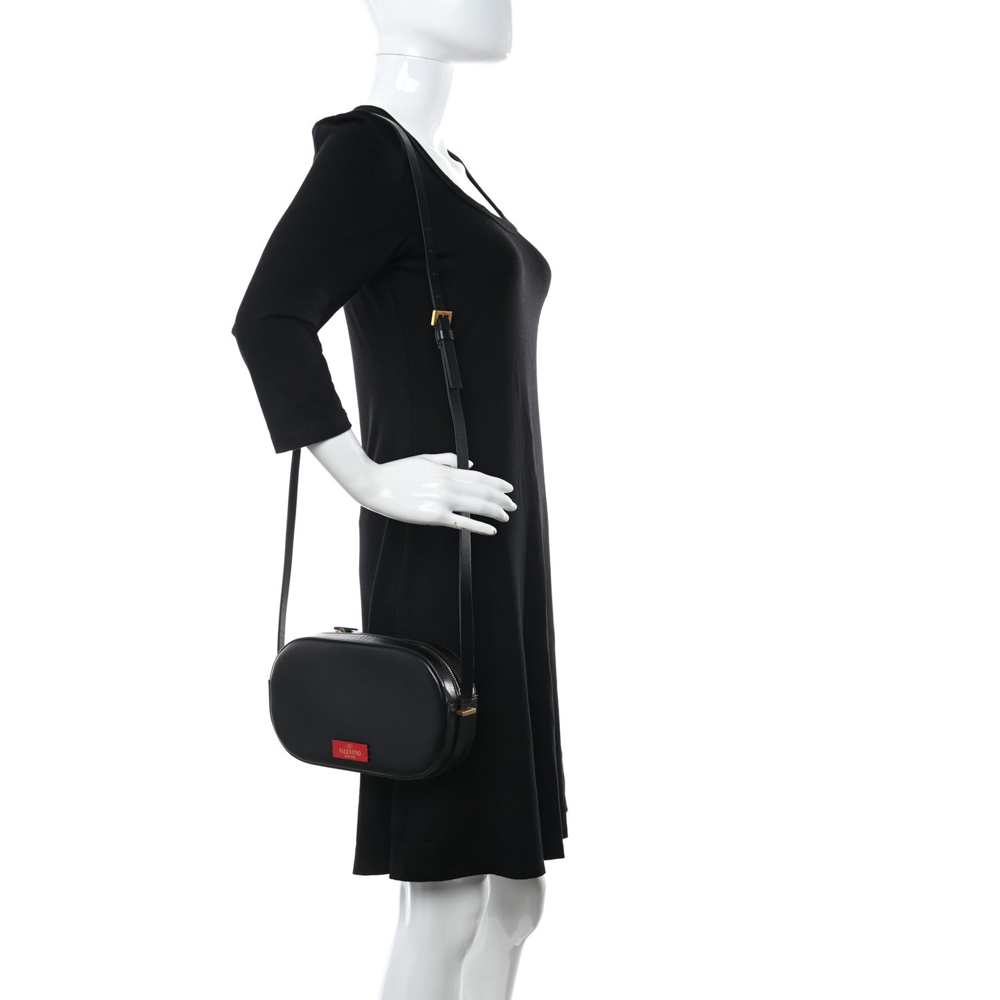 Calfskin VLogo Walk Crossbody Black