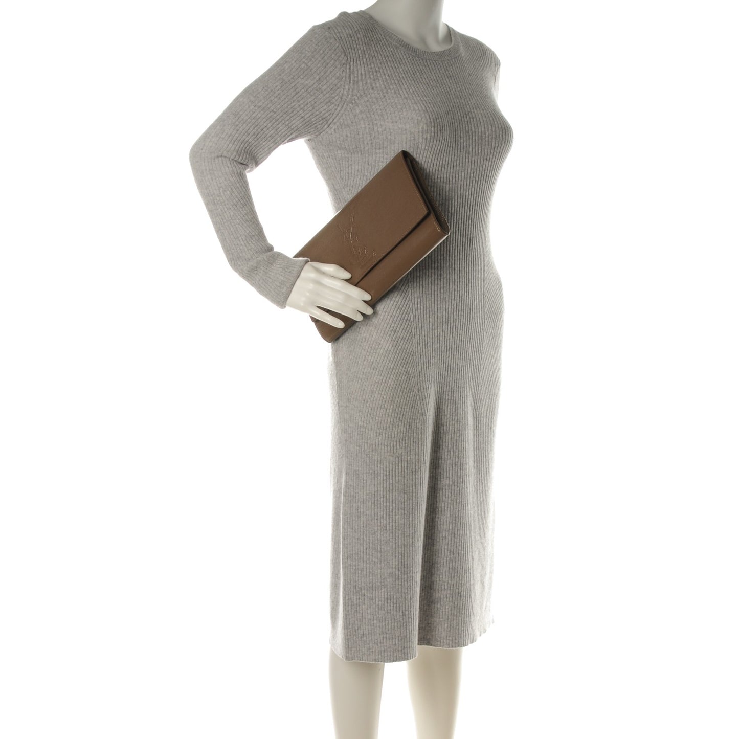 Textured Patent Calfskin Large Belle De Jour Clutch