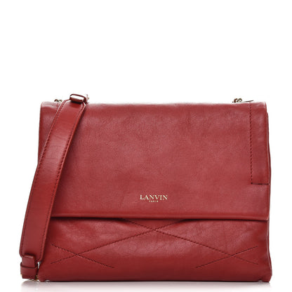 Lanvin Lambskin Mini Sugar Flap Shoulder Bag Red 1 of 9