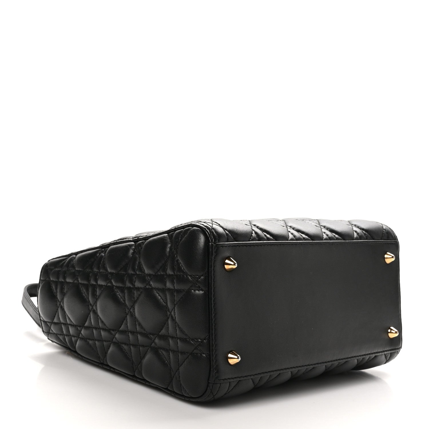 Christian Dior Lambskin Cannage Medium Lady Dior Black 4 of 10