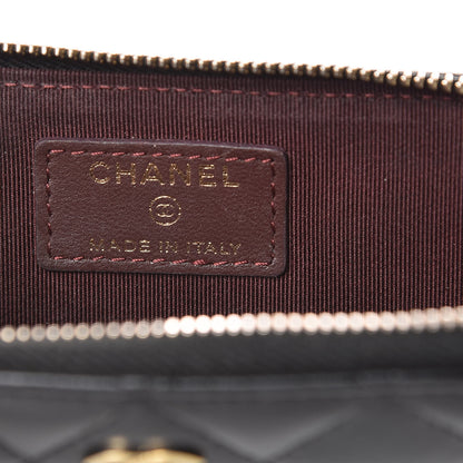 Chanel Lambskin Quilted Key Holder Case Black 6 of 8