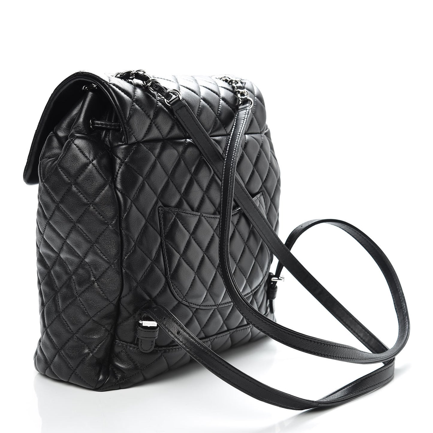 Lambskin Quilted Large Urban Spirit Backpack Black