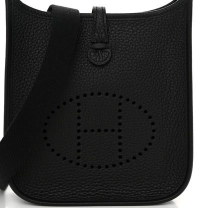 Hermes Taurillon Clemence Evelyne TPM Black 8 of 10