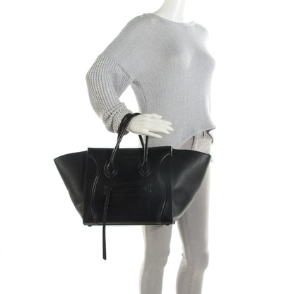 Celine Supple Calfskin Medium Phantom Luggage Black 2 of 7