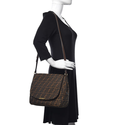 Fendi Zucca Vitello Artic Messenger Bag Tobacco Castagna 1 of 12