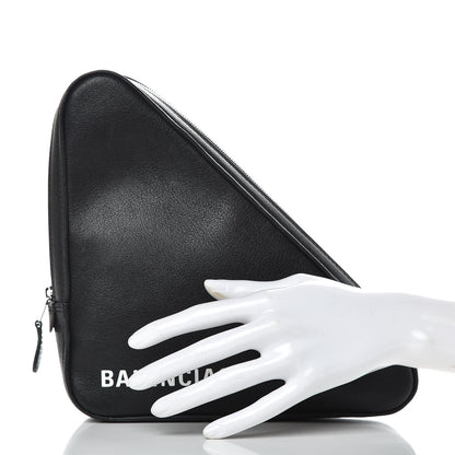 Balenciaga Calfskin M Triangle Pouch Black 2 of 7