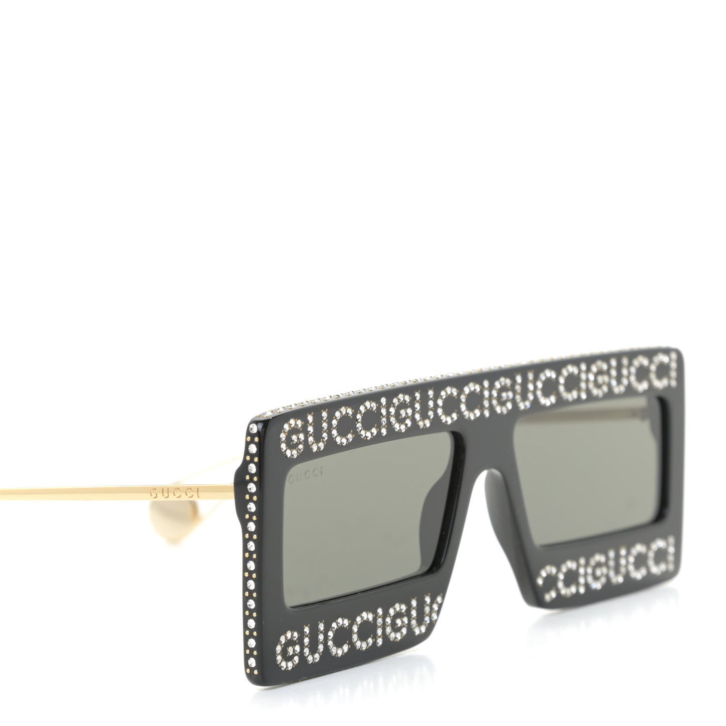 Acetate Crystal Mask-Frame Sunglasses GG0431S Black