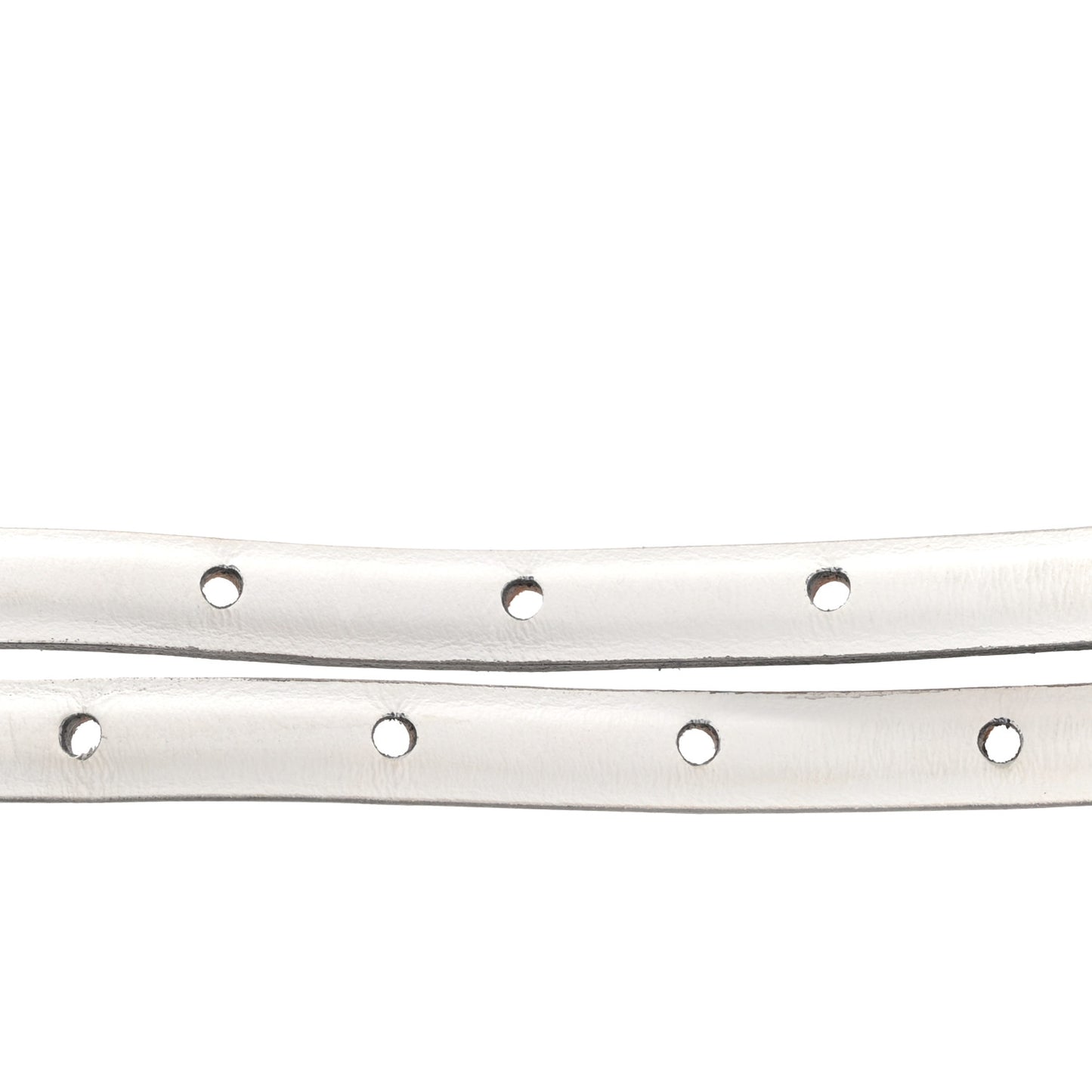 Calfskin La Medusa Skinny 75 30 Belt White