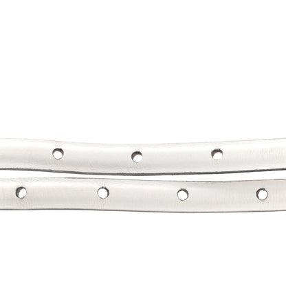 Versace Calfskin La Medusa Skinny 75 30 Belt White 3 of 6