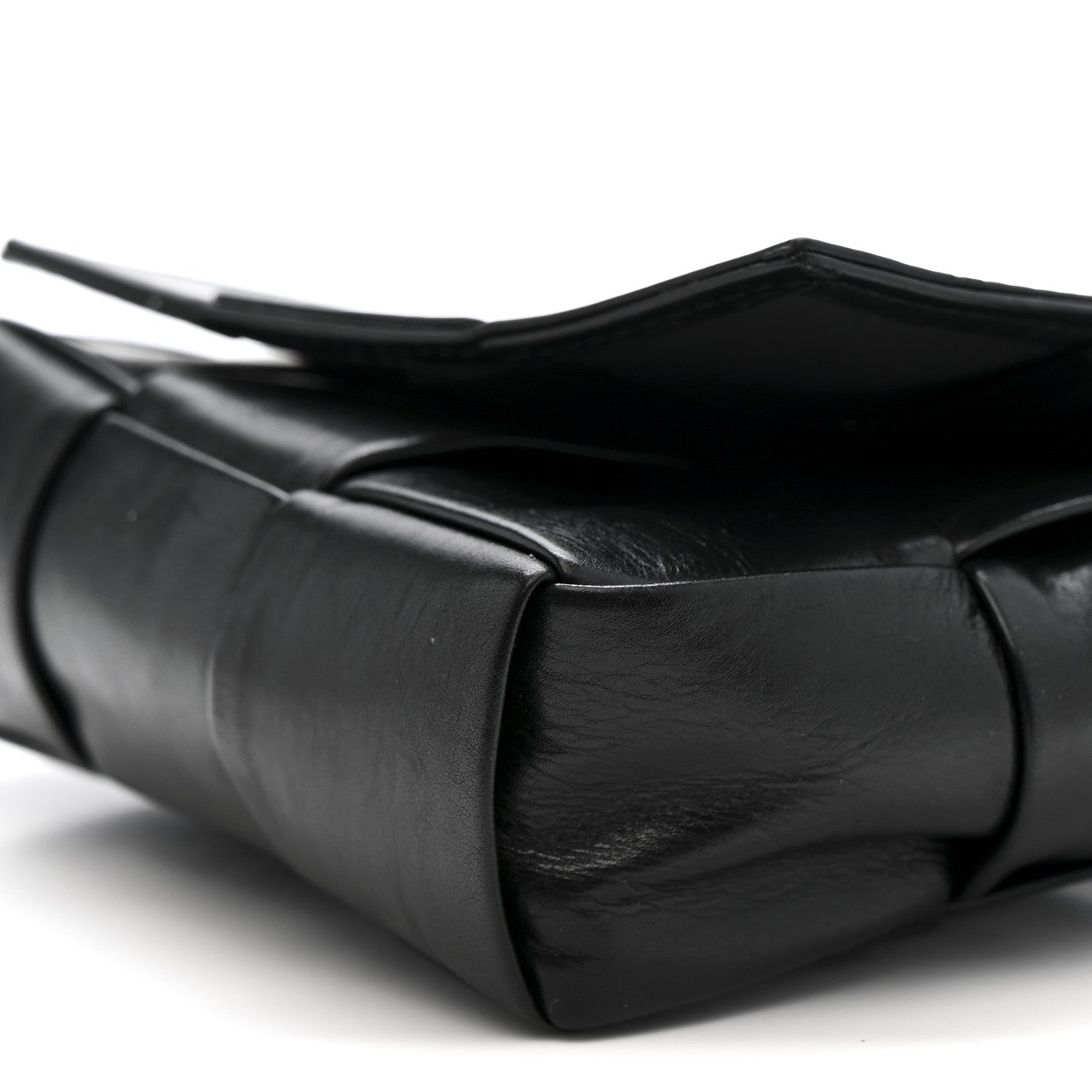 Bottega Veneta Paper Calfskin Maxi Intreccio Extra Mini Cassette Crossbody Bag Black 11 of 15