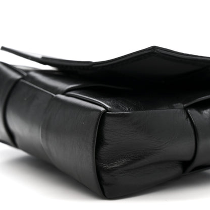Bottega Veneta Paper Calfskin Maxi Intreccio Extra Mini Cassette Crossbody Bag Black 11 of 15