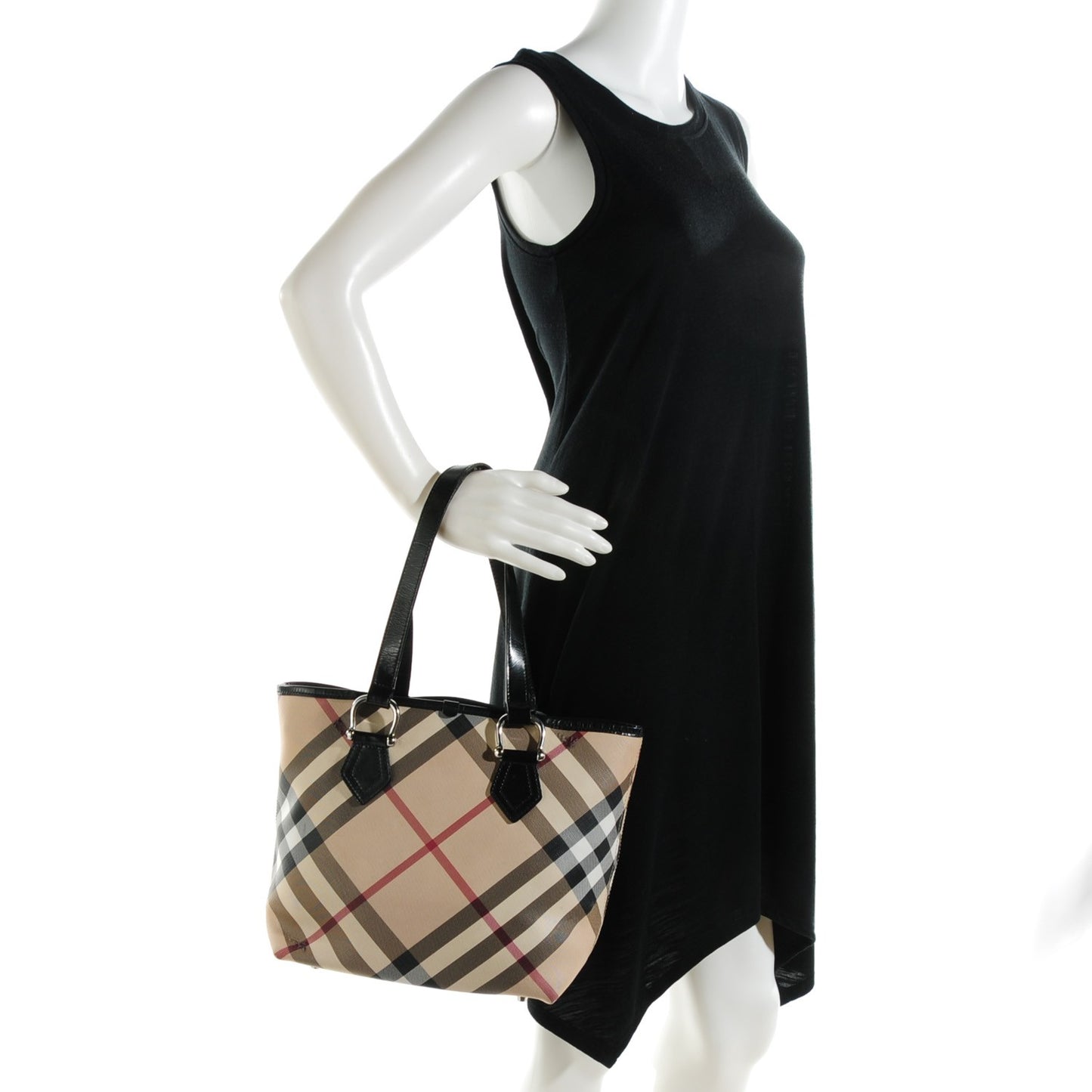 Nova Check Medium Tote Black