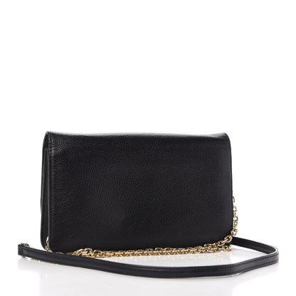 MCM Calfskin Studded Shoulder Bag Black 3 of 10