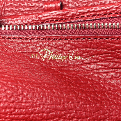 3.1 Phillip Lim Textured Calfskin Large Pashli Satchel Red 6 of 8