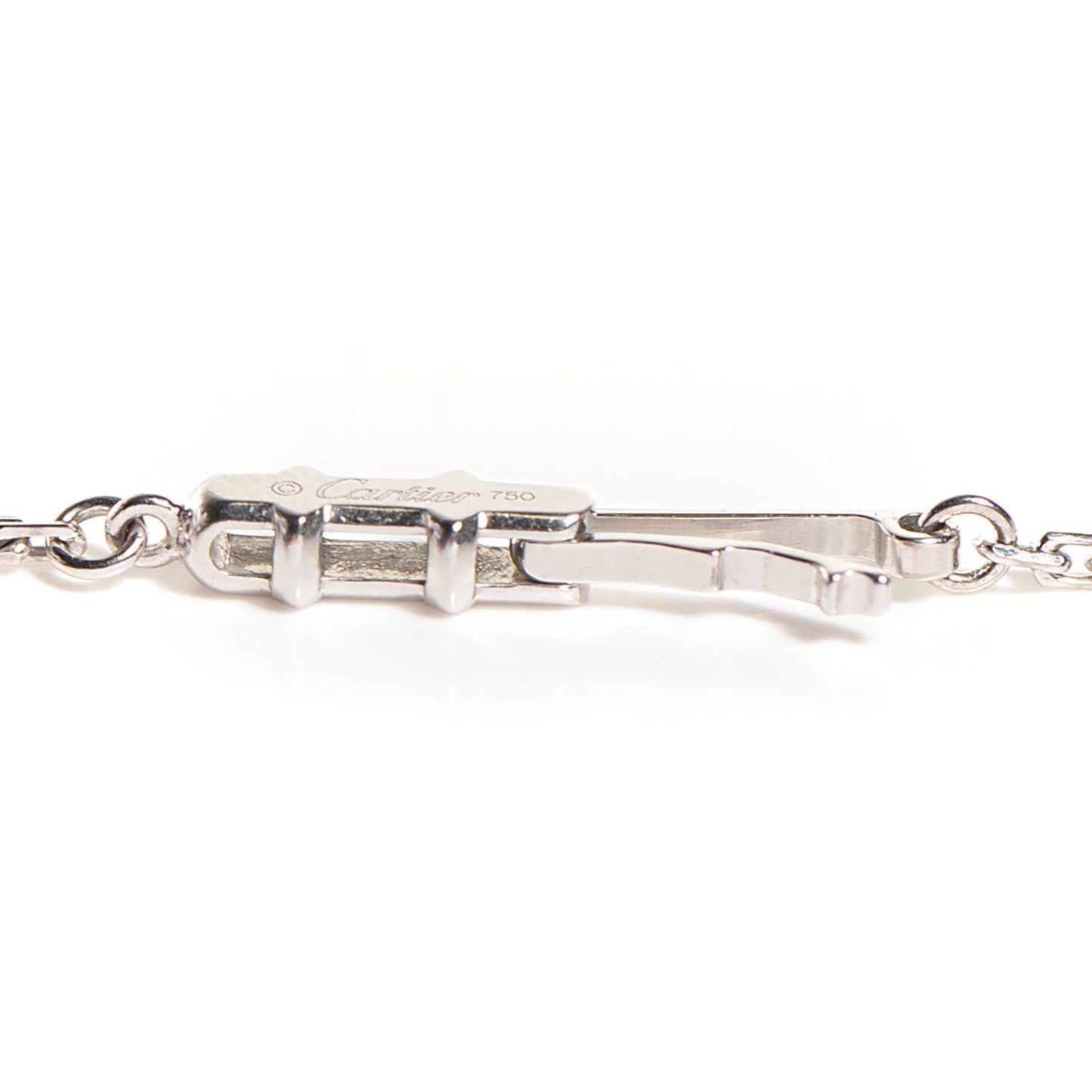 18K White Gold Diamond Screwdriver Pendant Necklace