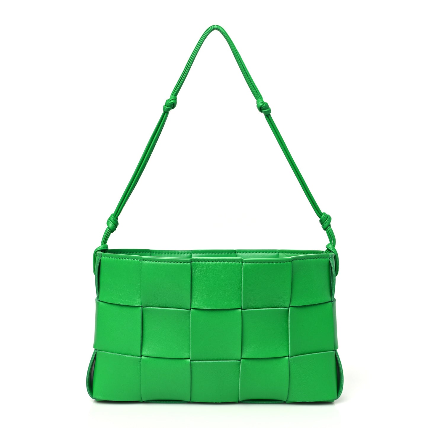 Calfskin Maxi Intrecciato Cassette Pouch On Strap Parakeet