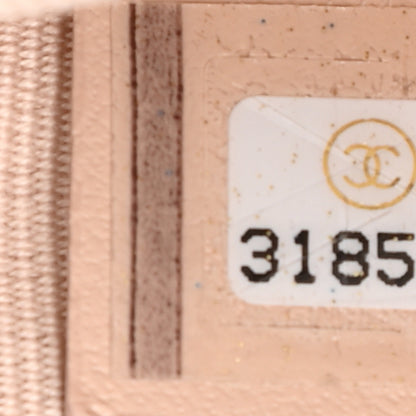 Chanel Caviar Quilted Zip Card Holder Wallet Light Beige 7 of 8