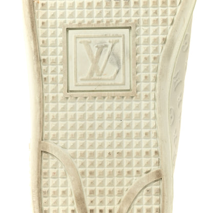 Louis Vuitton Calfskin Monogram Embossed Front Row Sneakers 36 White 8 of 9