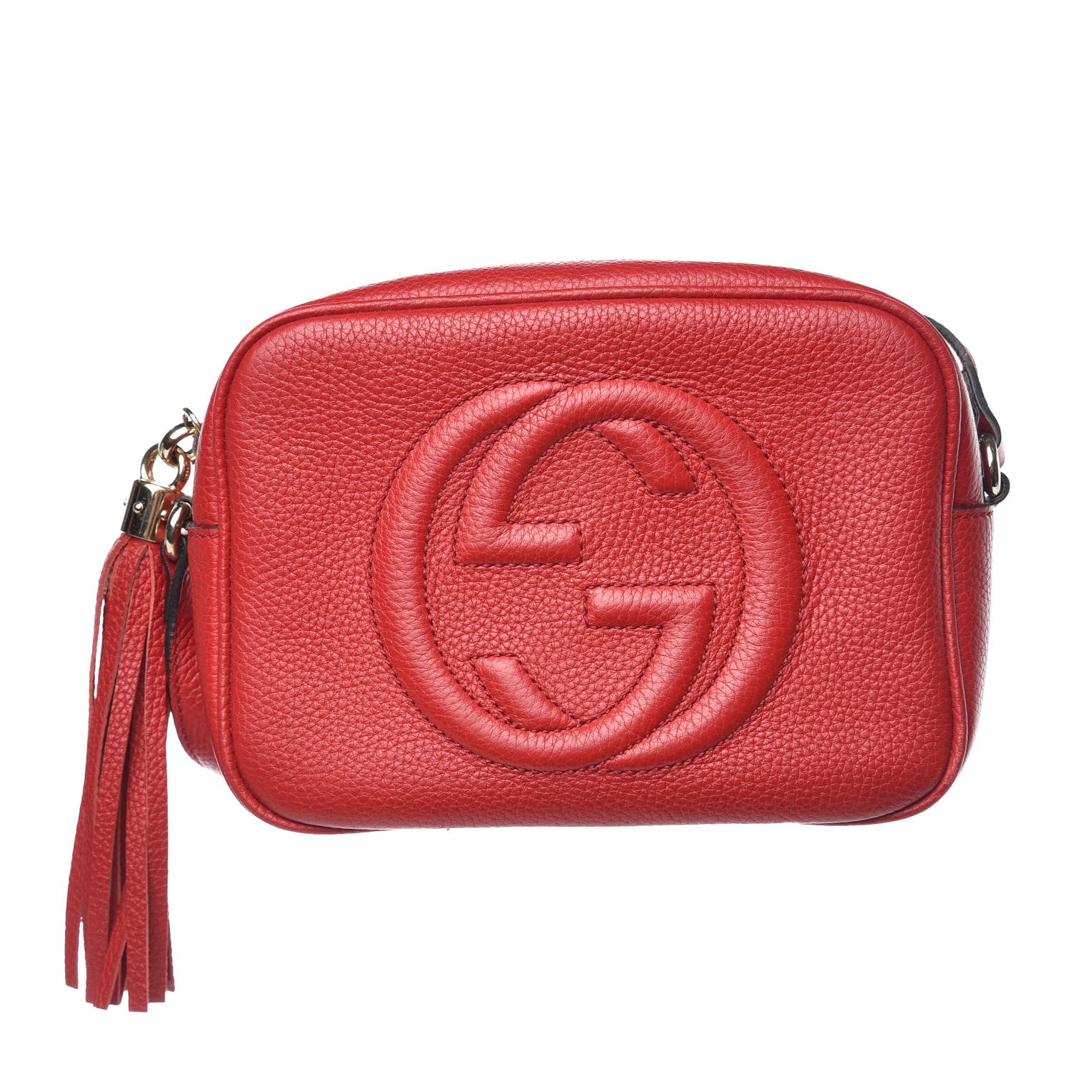 Gucci Pebbled Calfskin Small Soho Disco Bag Vibrant Red 1 of 11