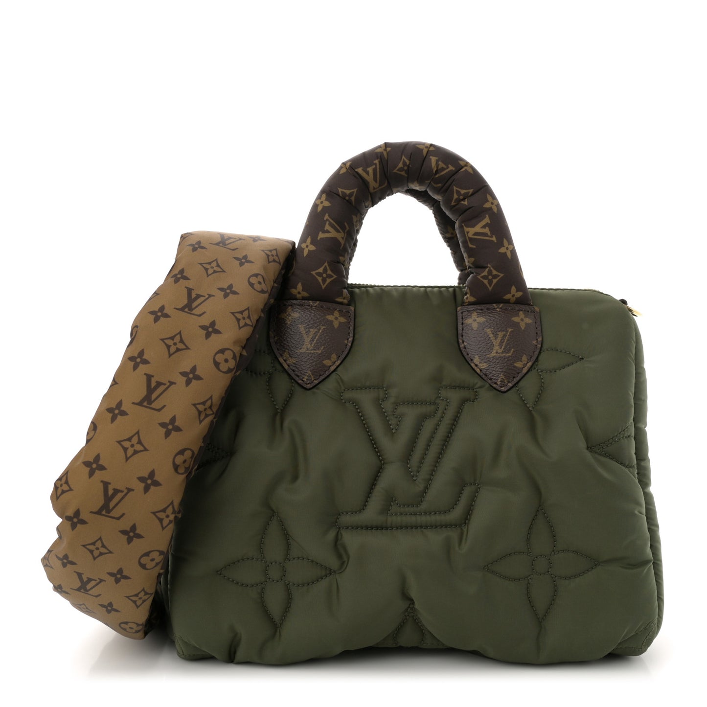 Econyl Mini Monogram Pillow Speedy Bandouliere 25 Khaki