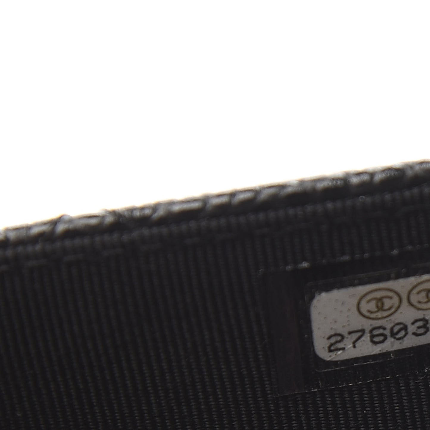 Caviar Quilted Flap Card Holder Black