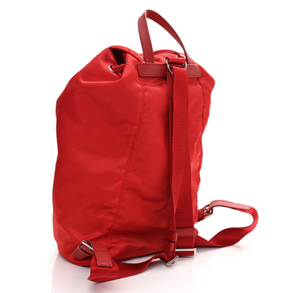 Prada Tessuto Nylon Saffiano Vela Medium Backpack Rosso 3 of 14