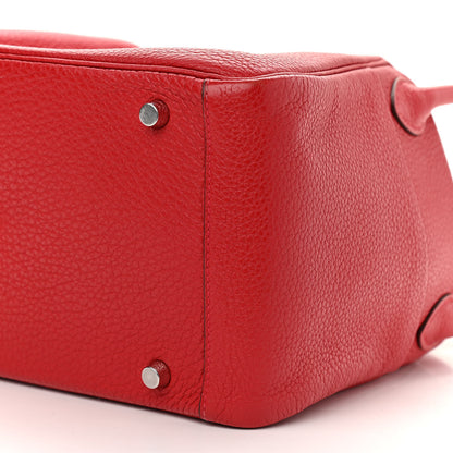Hermes Taurillon Clemence Lindy 30 Rouge Casaque 9 of 9