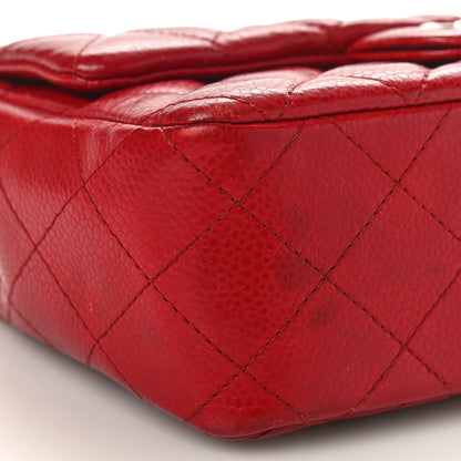 Chanel Caviar Quilted Mini Rectangular Flap Red 9 of 14