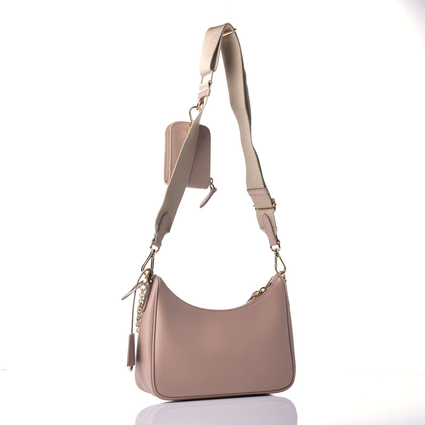 Saffiano Lux Re-Edition 2005 Shoulder Bag Cammeo