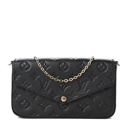 Louis Vuitton Empreinte Pochette Felicie Chain Wallet Black 1 of 11