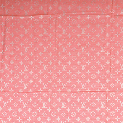 Louis Vuitton Silk Wool Monogram Denim Shawl Pivoine 1 of 5