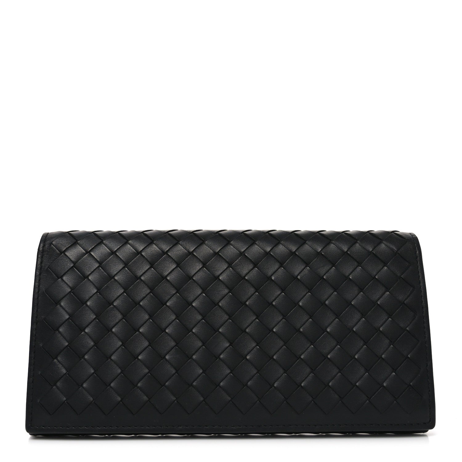 Bottega Veneta Nappa Intrecciato Flap Wallet Black 1 of 9