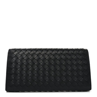 Bottega Veneta Nappa Intrecciato Flap Wallet Black 1 of 9
