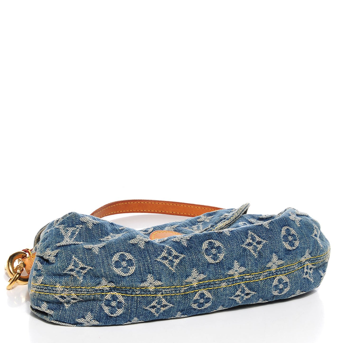 Monogram Denim Mini Pleaty Blue