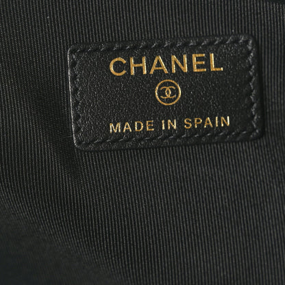 Chanel Caviar Quilted Medium Boy Cosmetic Case Black 7 of 8