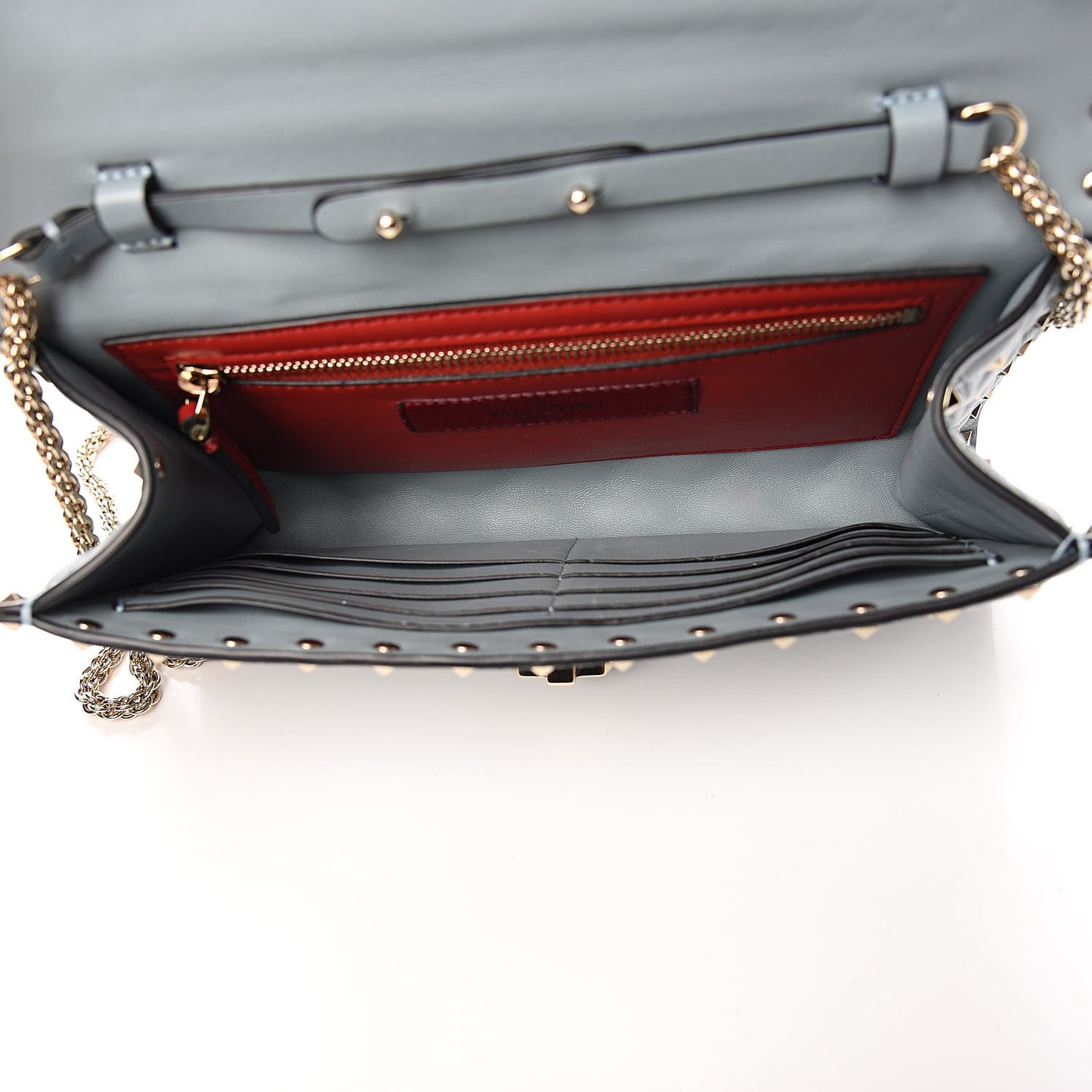 Nappa Rockstud Spike Wallet on Chain Nube