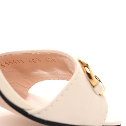 Gucci Nappa Horsebit Cross Strap 95mm Sandals 40.5 Mystic White 9 of 10