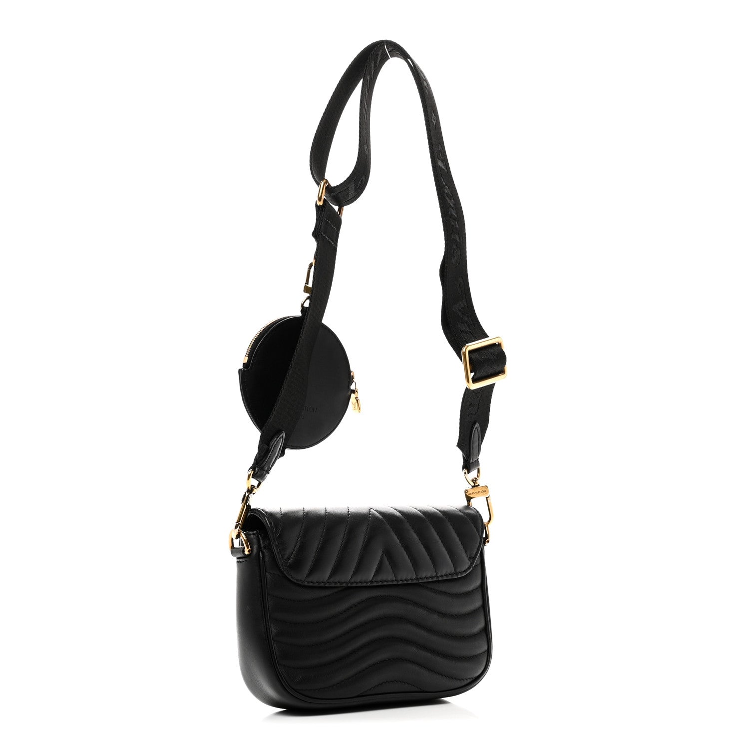 Louis Vuitton Calfskin New Wave Multi Pochette Black 3 of 9