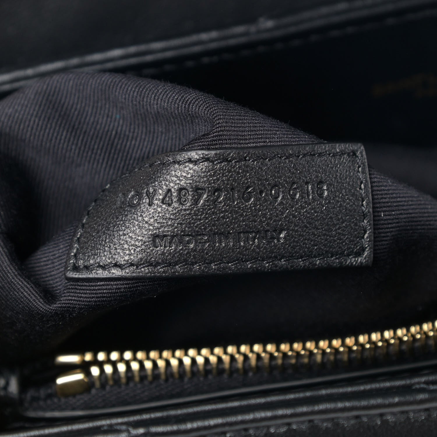 Saint Laurent Calfskin Y Quilted Monogram Medium Loulou Chain Satchel Black 9 of 9