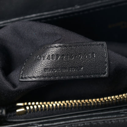 Saint Laurent Calfskin Y Quilted Monogram Medium Loulou Chain Satchel Black 9 of 9