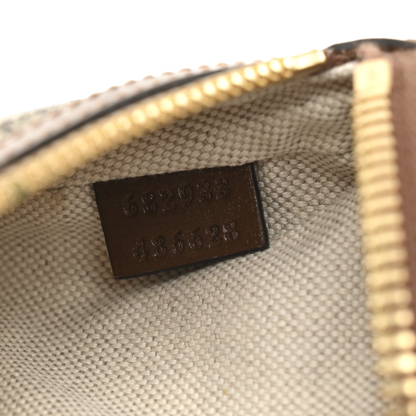 GG Supreme Monogram Textured Calfskin Retro Interlocking G Belt Bag Beige Ebony Brown Sugar