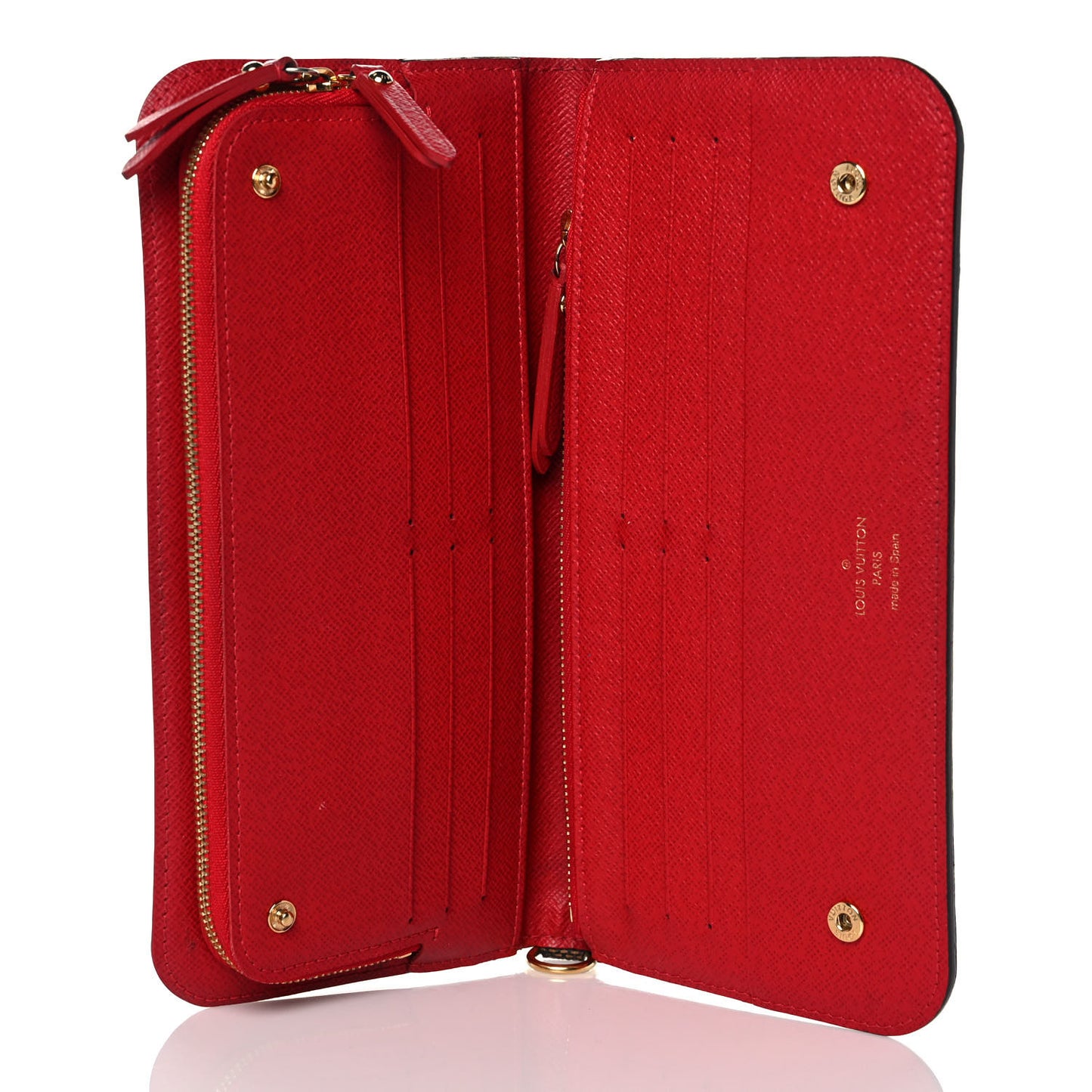 Damier Ebene Insolite Wallet Rouge