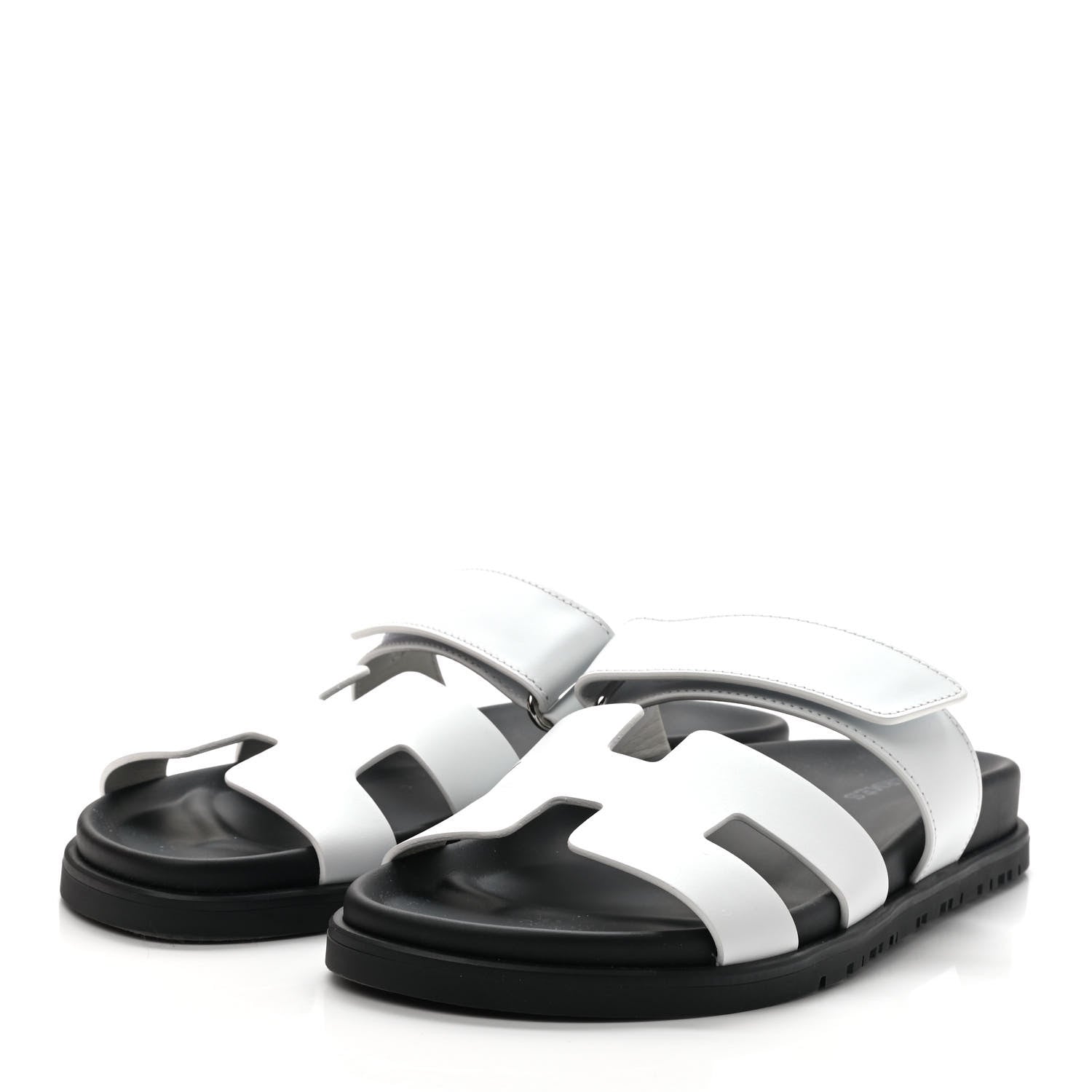 Hermes Calfskin Womens Chypre Sandals 36.5 White 3 of 9