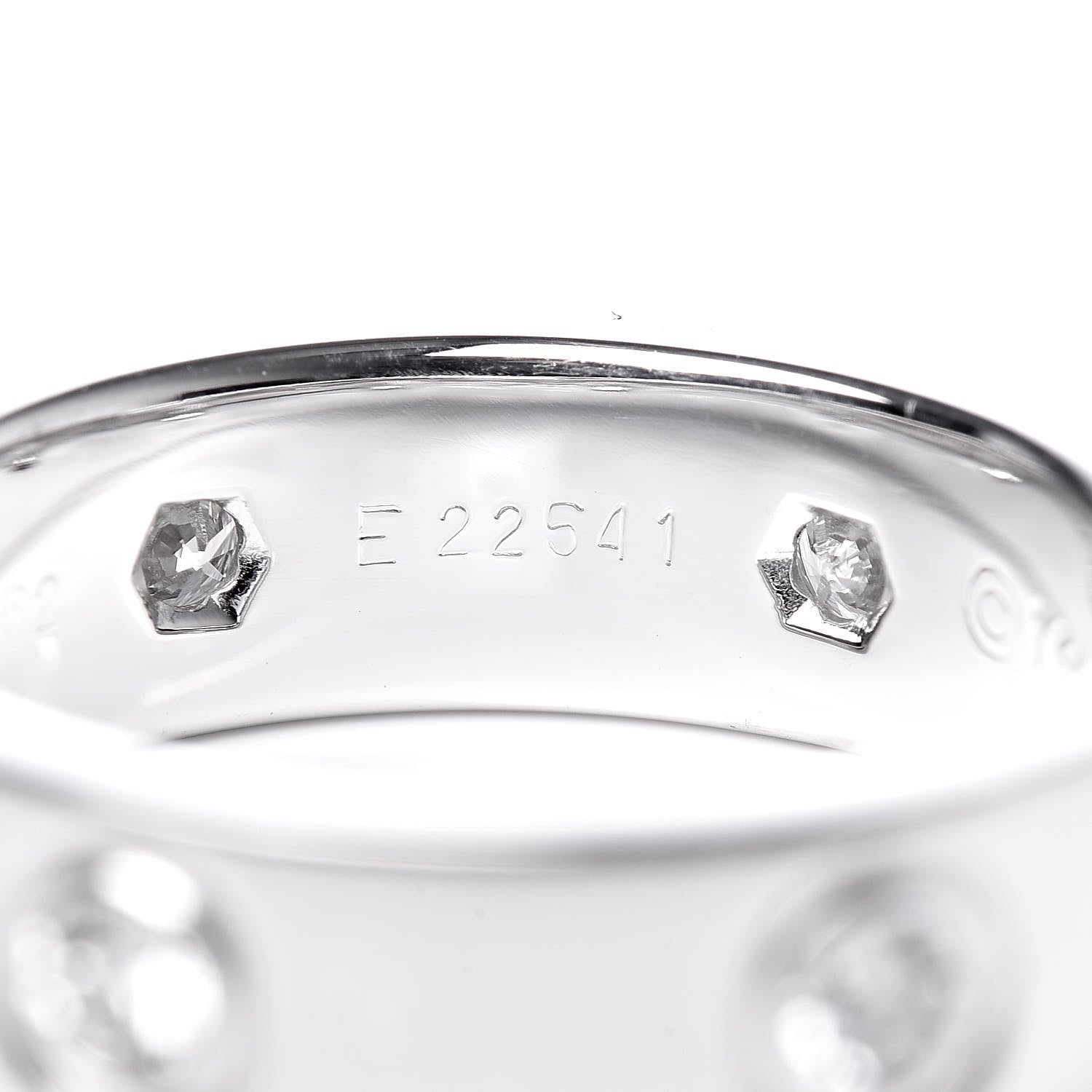 Cartier 18K White Gold 6 Diamond 5.5mm LOVE Ring 52 6 7 of 8
