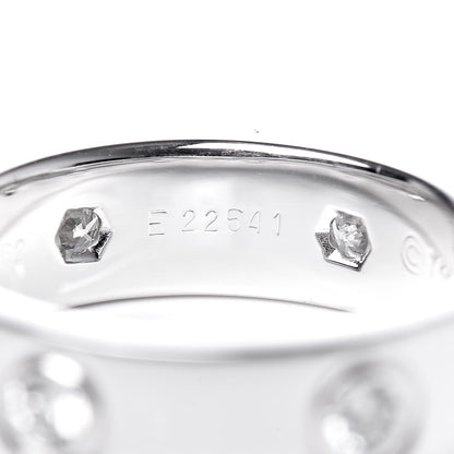 Cartier 18K White Gold 6 Diamond 5.5mm LOVE Ring 52 6 7 of 8