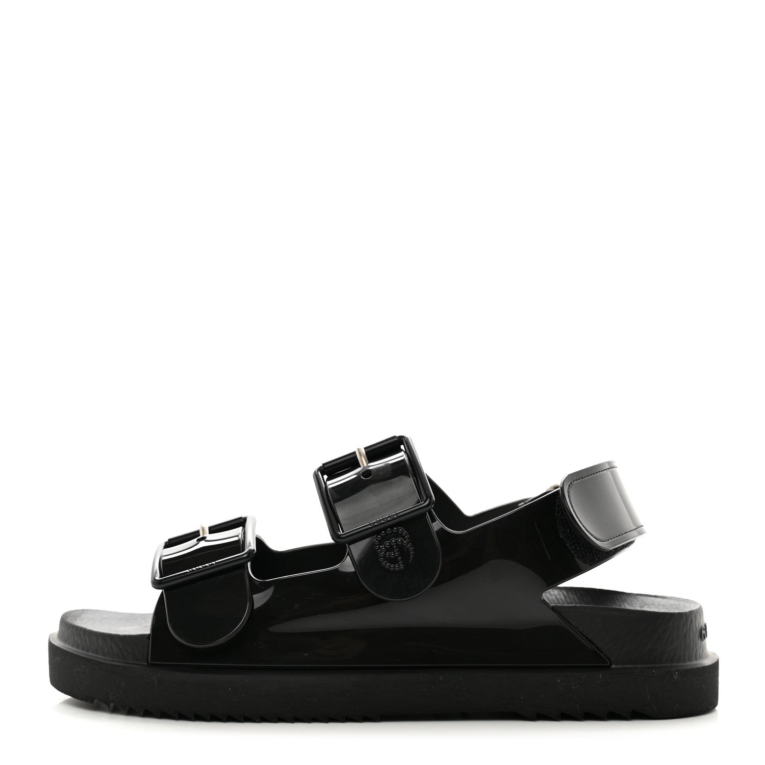 Gucci Rubber Mini Double G Womens Isla Dad Sandals 36 Black 1 of 7